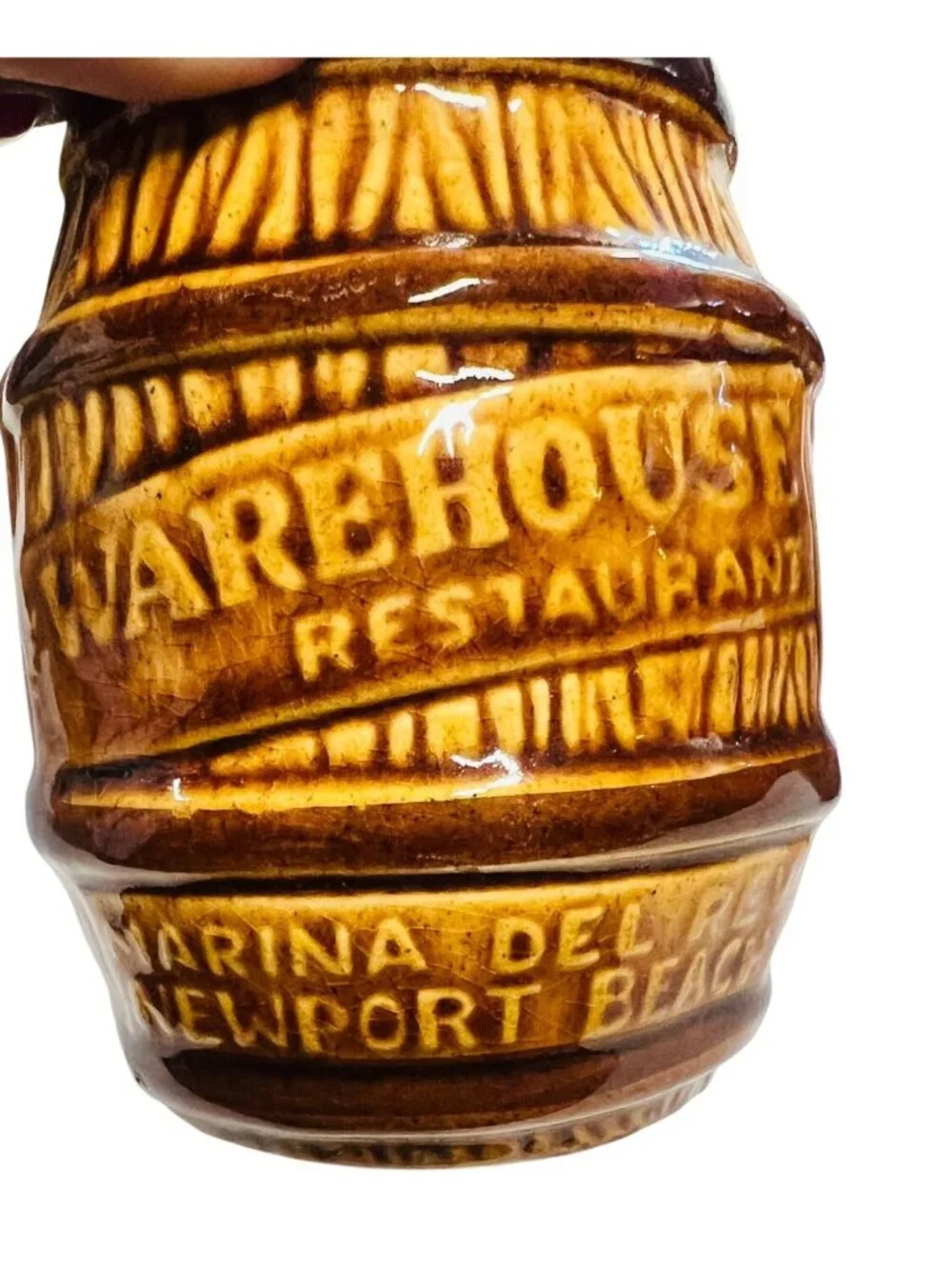 Set of 2 Vintage Warehouse Restaurant Rum Barrel Tiki Mugs Marina Del Rey Califo